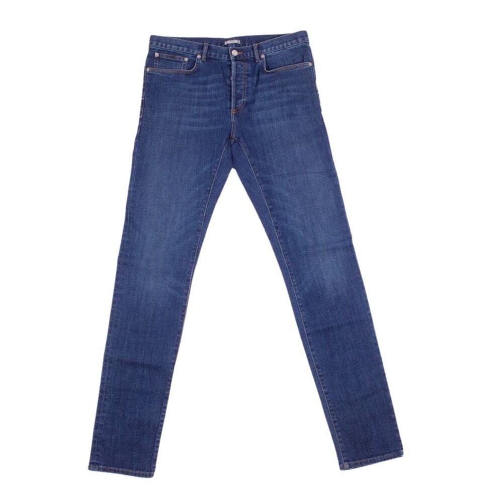Dior Washed Cotton Blend Slim Jeans Blue 29